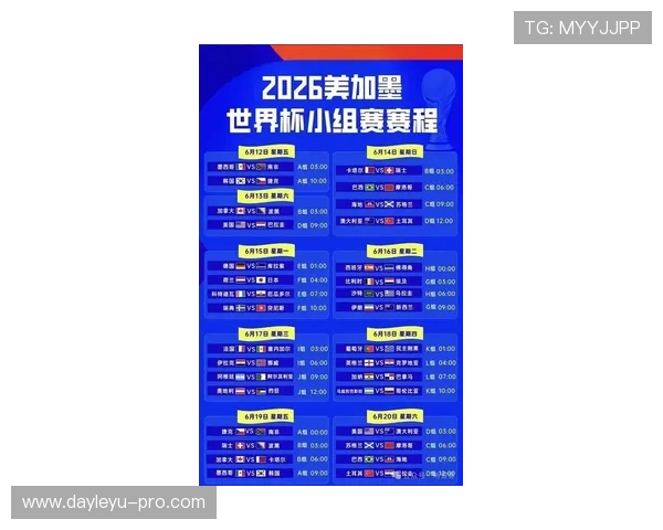 2026世界杯比赛日程更新：从32强到决赛时间安排